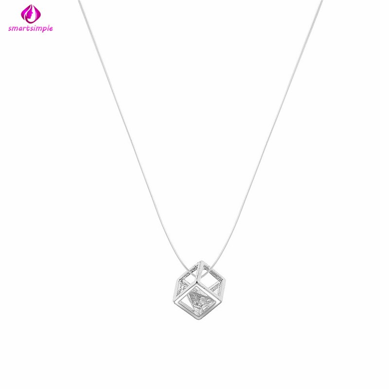 Dây Chuyền Mặt Đính Đá Zircon Đơn Giản Cho Nữ
