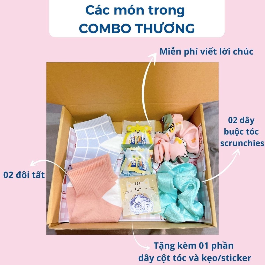 Combo hộp quà tặng người yêu, bạn gái, chị em gái - tiệm tạp hoá nhà Miêu