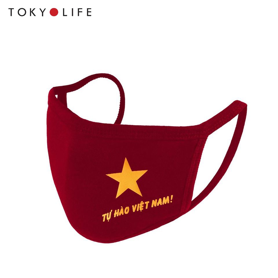 Khẩu trang vải kháng khuẩn TOKYOLIFE phiên bản TỰ HÀO VIỆT NAM- UVMSB019G ( PACK 3 chiếc)