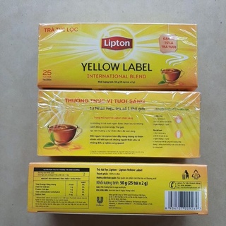 Trà Lipton Nhãn Vàng Chính Hãng 25 gói x 2G