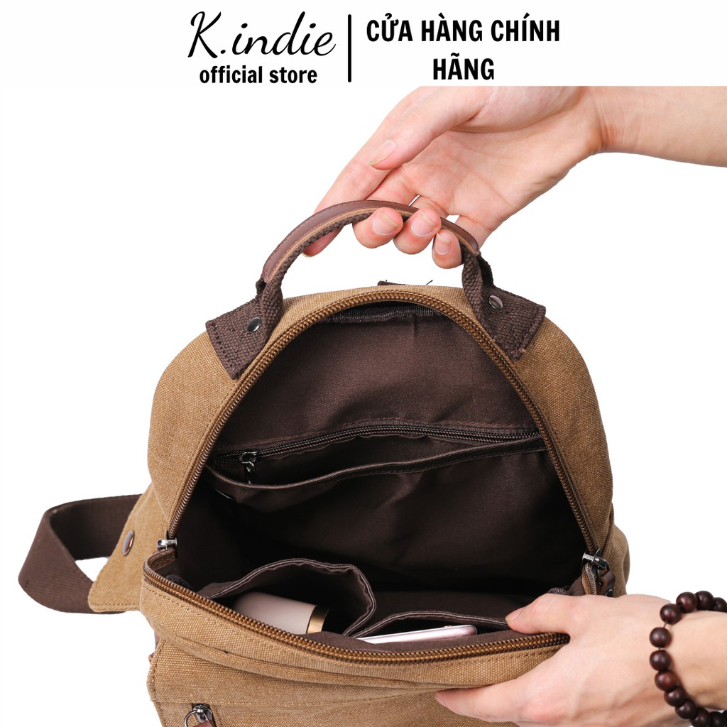 Balo nam❤️ FREESHIP ❤️Balo chéo vải canvas chống thấm - kiểu dáng cách điệu, kích thước 11 x 29 x 33(cm) | BigBuy360 - bigbuy360.vn