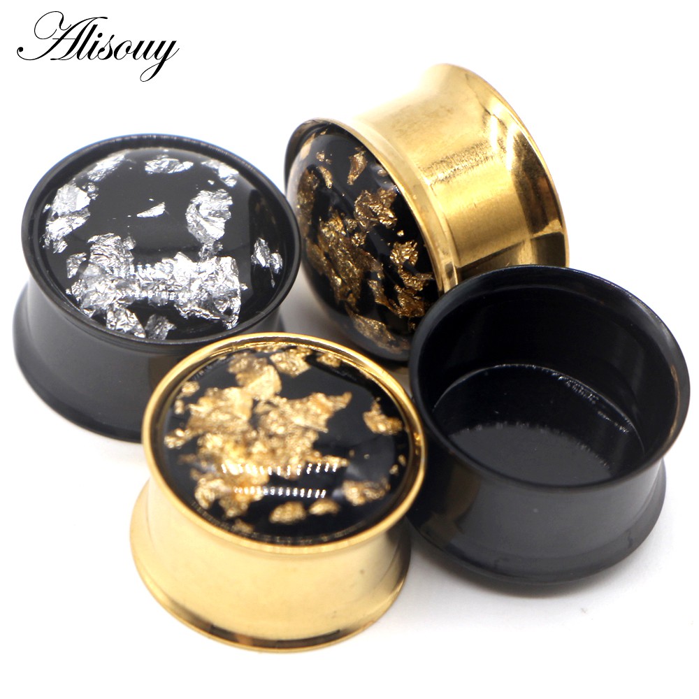 Alisouy Set 2 Khuyên Nong Tai Bằng Thép Thời Trang Cá Tính