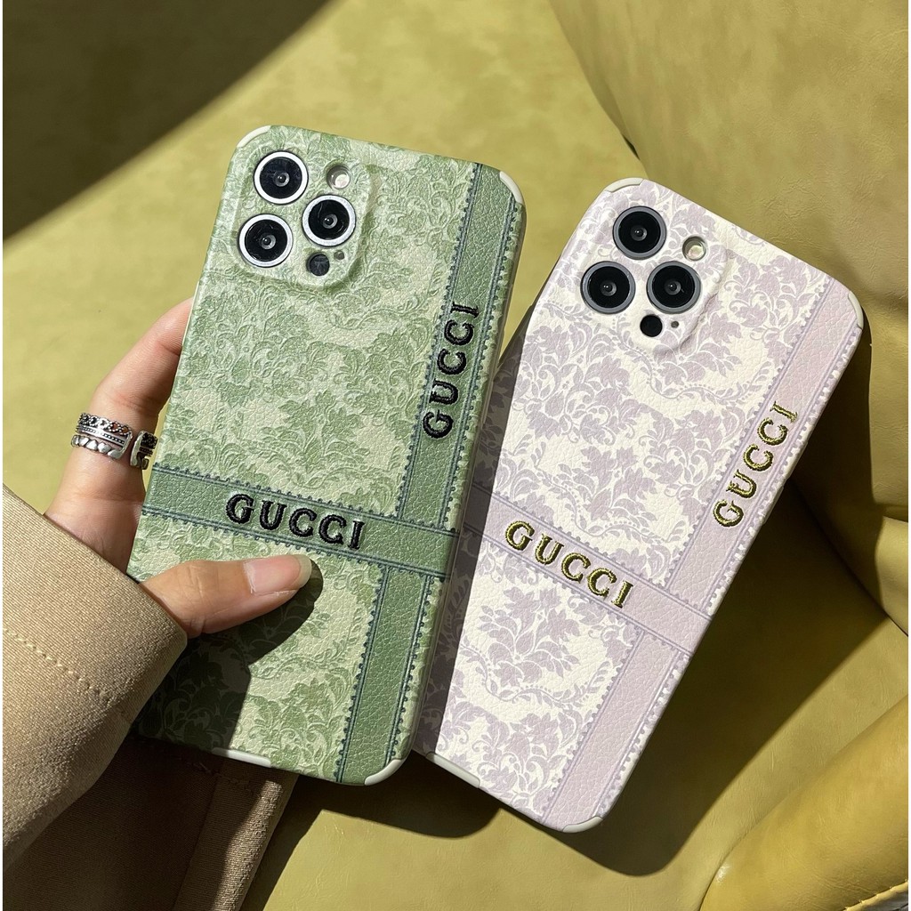 Ốp Điện Thoại Mềm Họa Tiết Gucci Đơn Giản Thời Trang Cho iPhone 12 7/8/se2 7Plus/8plus X/xs Xsmax 11 11Pro 11Promax 12 12 Mini
