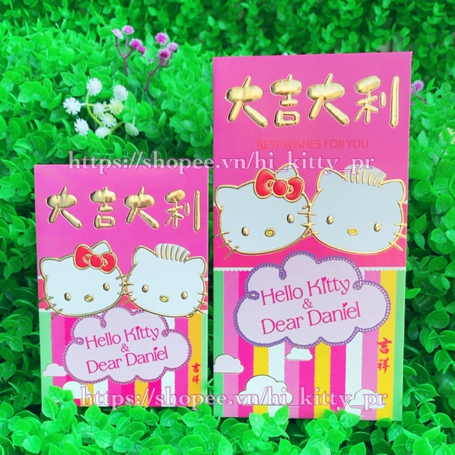 SET 6 BAO LÌ XÌ SIÊU CUTE HELLO KITTY