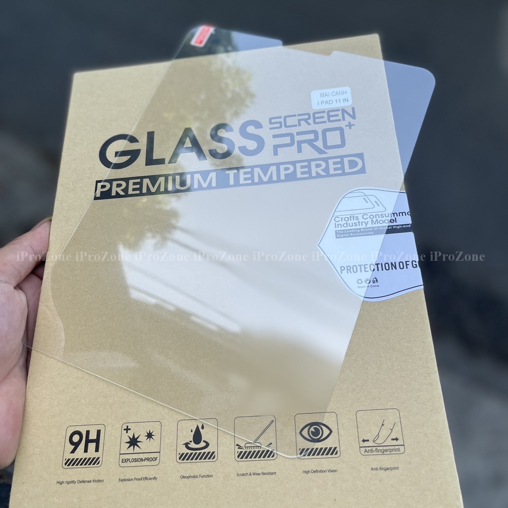 Kính cường lực mài cạnh cho IPad 10.9 2022 , IPad Pro 11 inch M1 , Air 4 , Air 5 10.9 inch, IPad Pro 12.9 inch