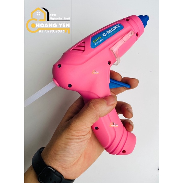 Súng bắn keo nến điện tử C-mart C0194, Súng bắn keo nến 7mm sài pin sạc USB tặng 10 cây keo