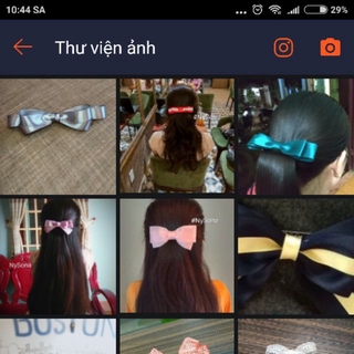 Combo 6 kẹp nơ Ny's tặng cột dây nơ và gương mini