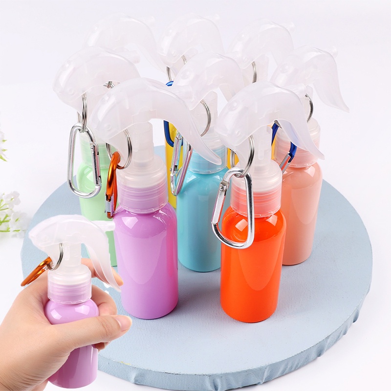 Chai xịt đựng nước hoa rỗng có thể đổ đầy 60ml bằng nhựa có móc khóa nhiều màu nhỏ gọn cho du lịch/dùng ngoài trời