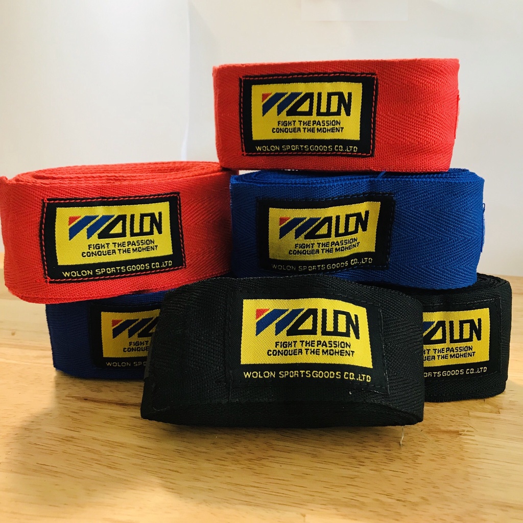 Bộ Đôi Băng Đa Dây Quấn Bảo Vệ Tay Thương Hiệu Wolon Đấm Bốc – Dài 5m – Băng Quấn Boxing Dài 5m Hãng Amalife