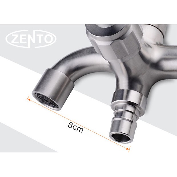 Vòi xả lạnh inox304 đa năng 2 đầu Zento SUS723