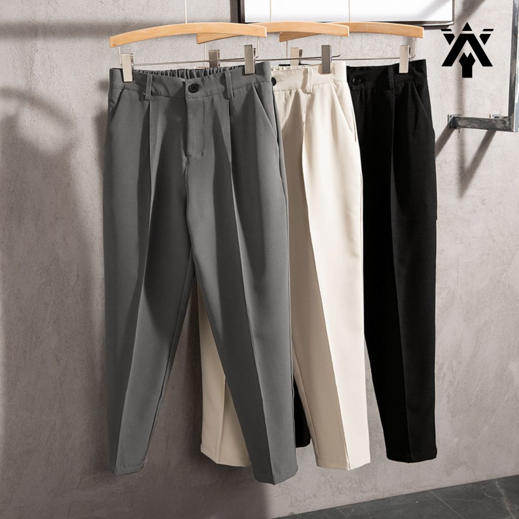 Quần Tây Nam ANYOUNG Quần Âu Nam Dáng Baggy Có Chun Sau Lưng Không Nhăn Không Bai Xù Phong Cách Hàn Quốc Qd40