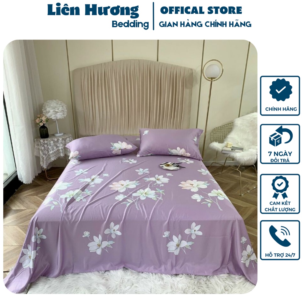 Bộ ga gối lụa tencel nhập khẩu cao cấp, ga giường lụa mềm mịn thoáng khí miễn phí bo chun theo yêu cầu