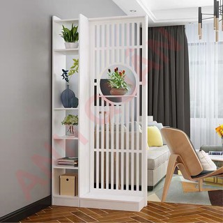 Vách ngăn liền kệ, mẫu sọc thanh lịch, tủ kệ phòng khách, có độ dày vật liệu 12mm