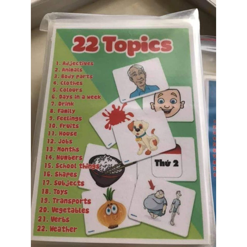 Flashcard 22 chủ đề ép plastic