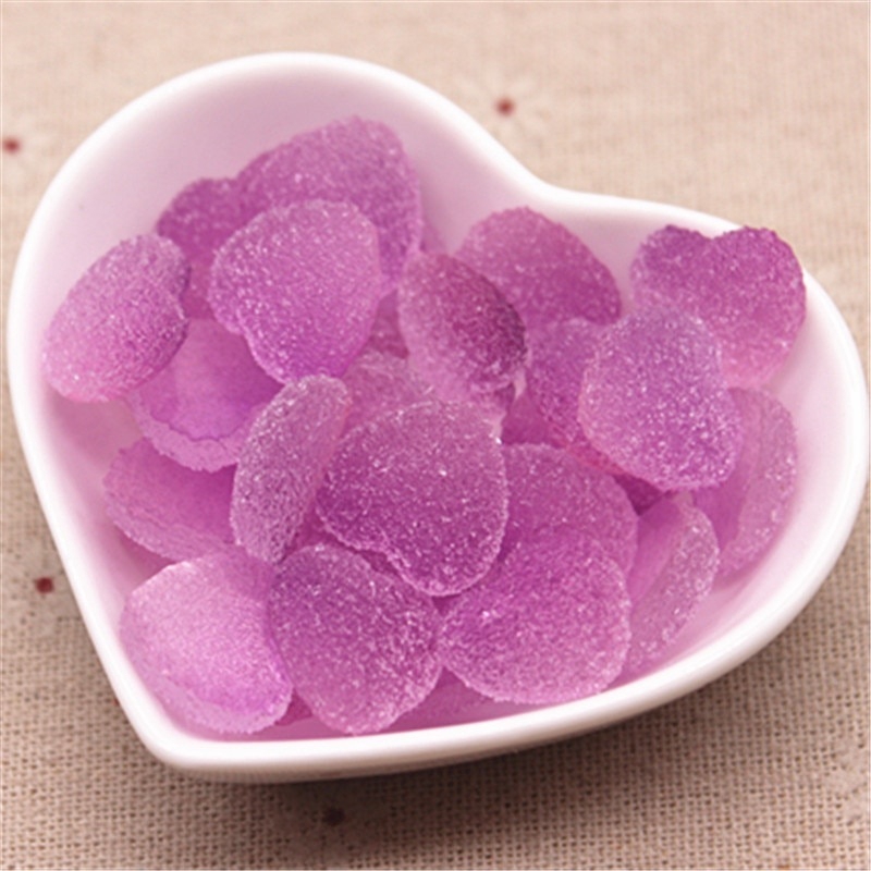 10Pcs/set Gradient Color Cute Simulation Resin Love Heart Candy Flatbacks Cabochon for Phone Case DIY