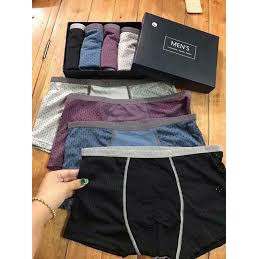 COMBO HỘP 4 CHIẾC QUẦN SỊP ĐÙI NAM THÔNG HƠI MEN'S