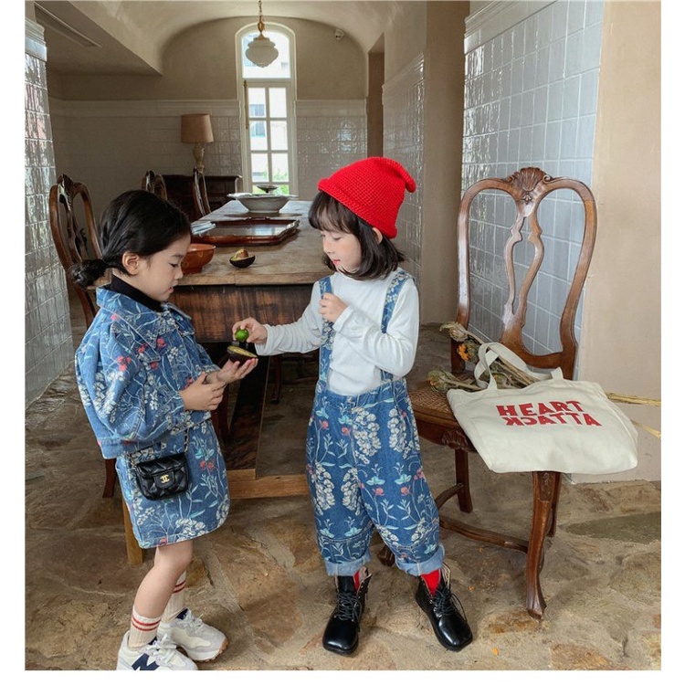 SET ÁO+ CHÂN VÁY JEAN HOA CHO BG