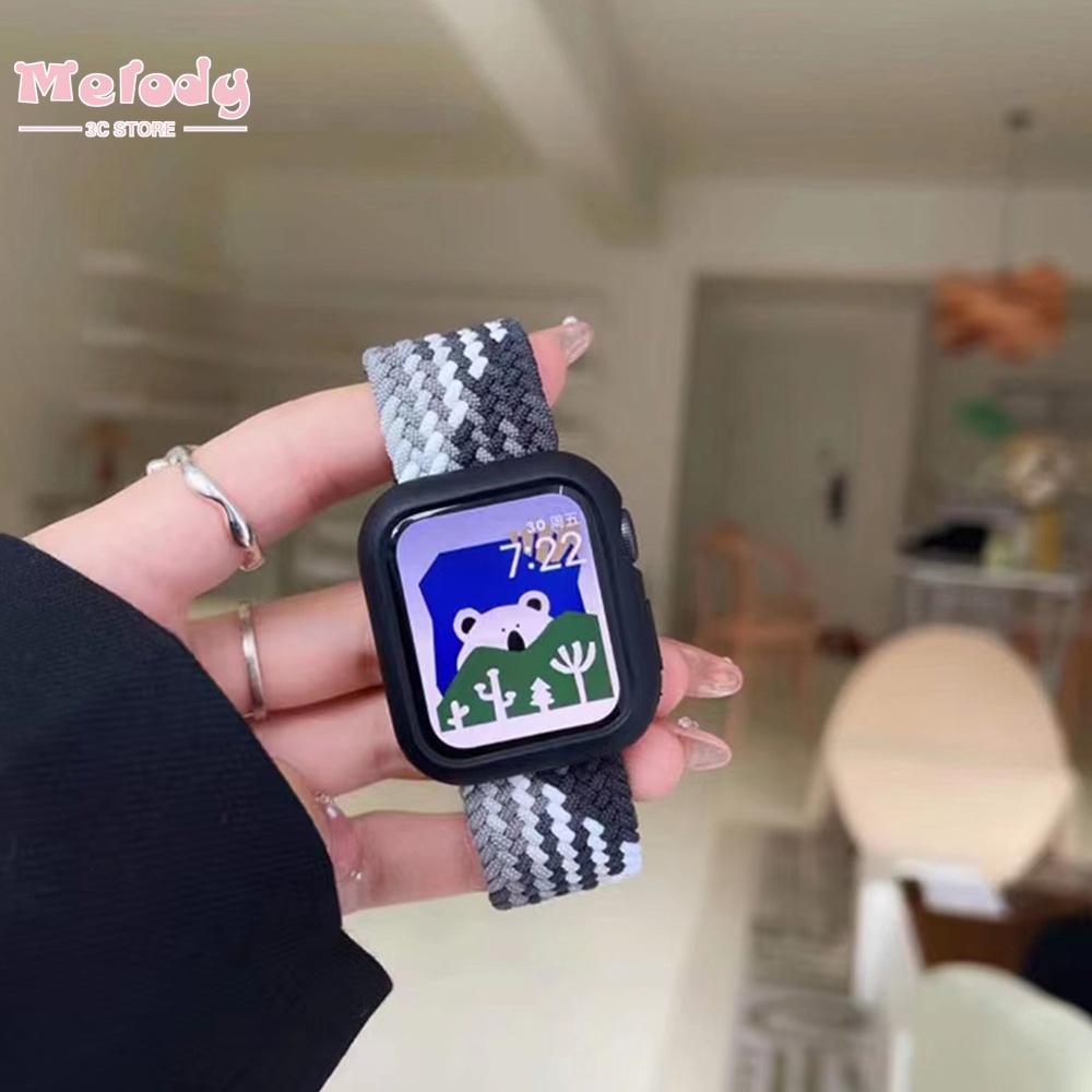 Bộ Dây Nylon Thay Thế Cho Đồng Hồ Thông Minh Apple Watch Series 7/6/SE/5/4/3/2/1 iwatch 45/44/42/41/40/38mm