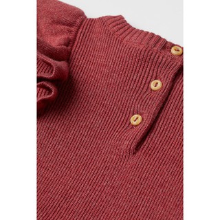 Váy len dày đỏ trơn bé gái HM Auth Size 6m đến 4Y