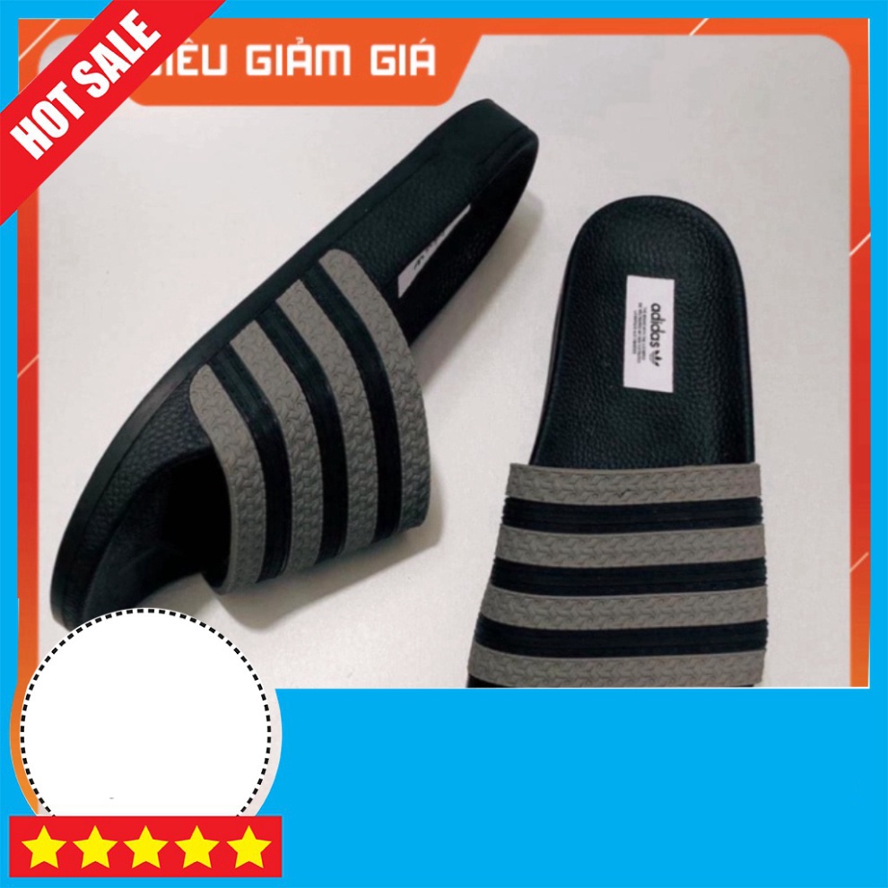 Dép quai ngang ADIDAS dép Unisex nam nữ đế cao su êm chân bền chắc thời trang BA SỌC ĐẾ CHỮ TrungPii Si