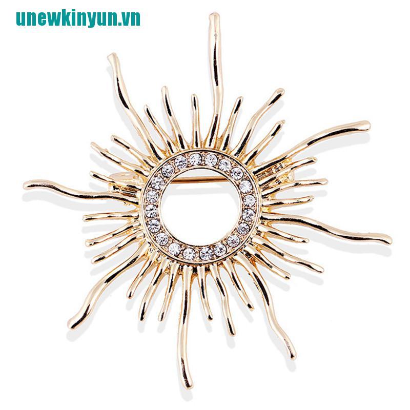 Y●Ghim Cài Áo Hình Mặt Trời Đính Đá Pha Lê Thời Trang Cho Nữ