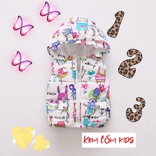 Áo gile phao cho bé gái