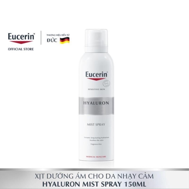 ✅[CHÍNH HÃNG] Xịt khoáng dưỡng ẩm cho da nhạy cảm Eucerin Hyaluron Mist Spray 150ml