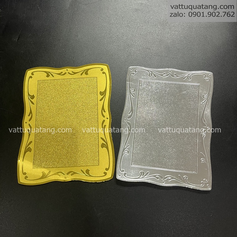Combo 10 cái Decal nhủ vàng/bạc dùng cho kỷ niệm chương gỗ 20x25cm