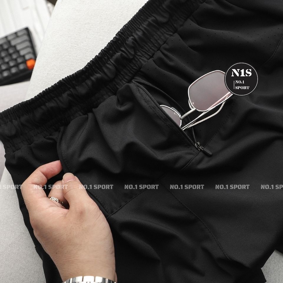 [Siêu Cấp] Short Thể Thao, Chạy Bộ 2 Lớp Dài 3/4, Chất Co Dãn 4 Chiều Hỗ Trợ Tập Luyện