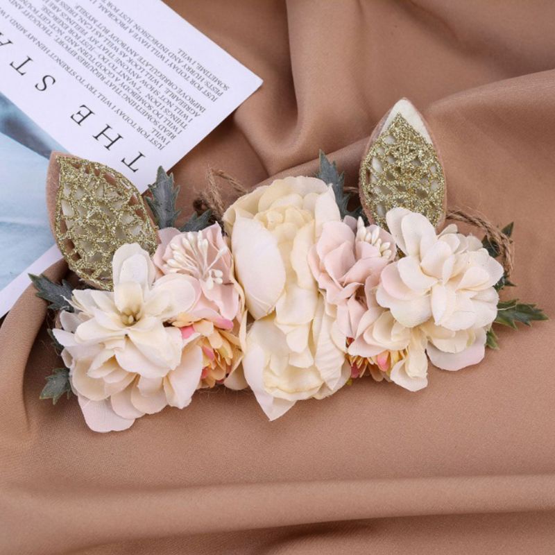 Băng Đô Sừng Hươu Bằng Nylon Dễ Thương Cho Bé Sơ Sinh