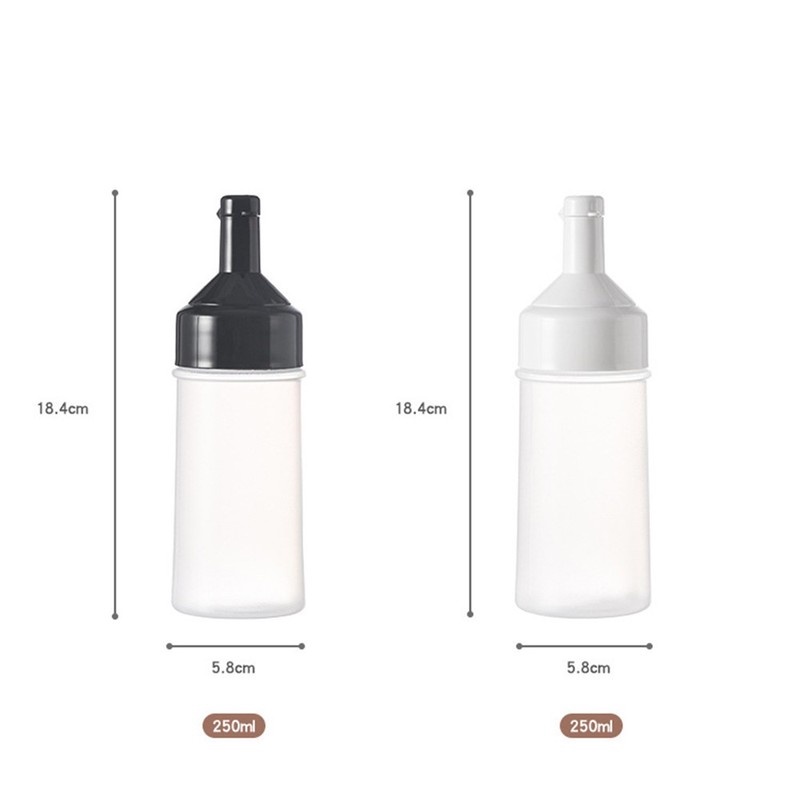 Bình đựng nước sốt 250ml có thể đổ đầy chống tràn chống bụi tiện dụng cho nhà bếp