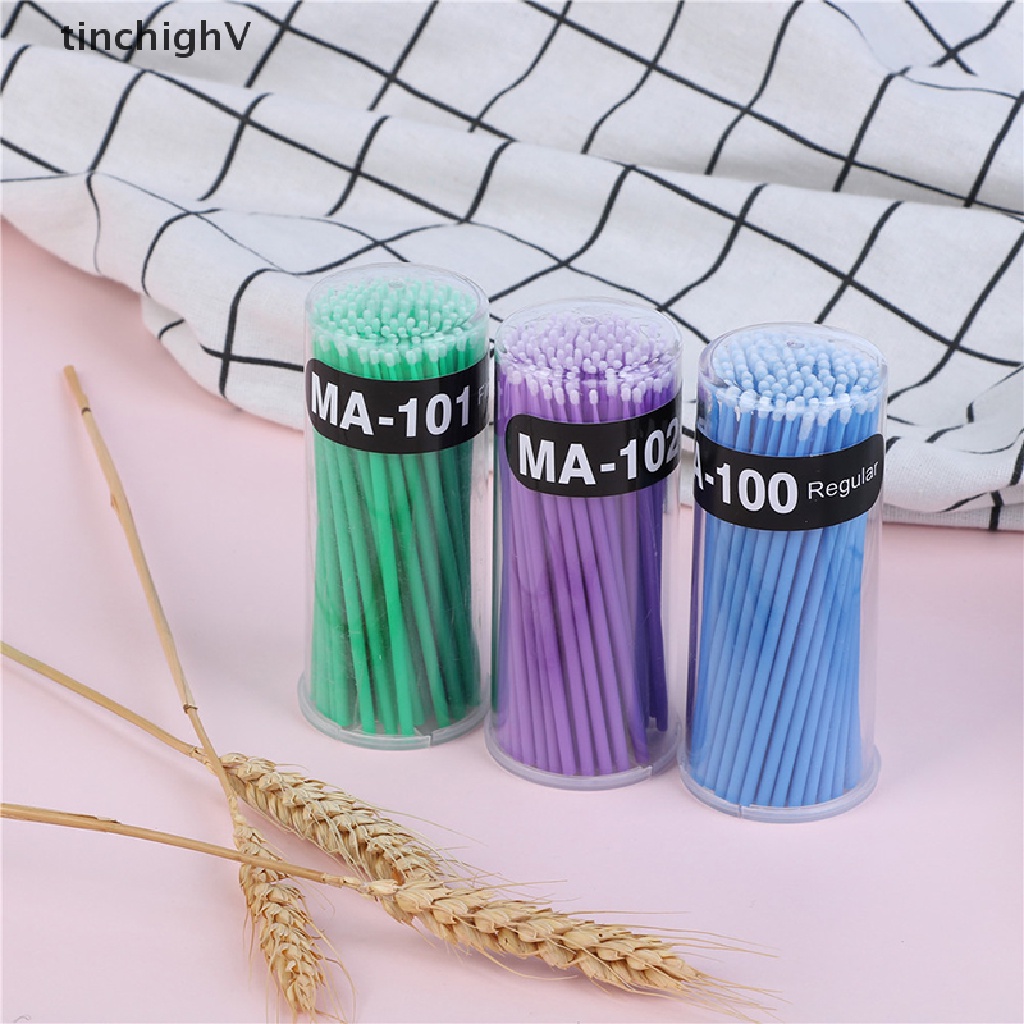 Set 100 Tăm Bông 13 Màu Tùy Chọn Trang Điểm Nối Dài Lông Mi