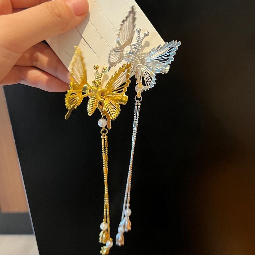 {Soltweter} Kẹp Tóc Lắc Đầu Hình Bướm Rỗng Sống Động Trang Trí Cho Nữ