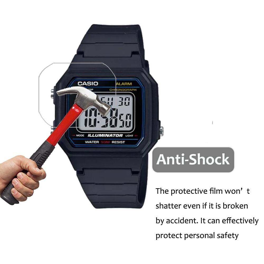 Set 3 phim nano dán YIFILM bảo vệ màn hình chống sốc cho đồng hồ thông minh Casio W-217 W217