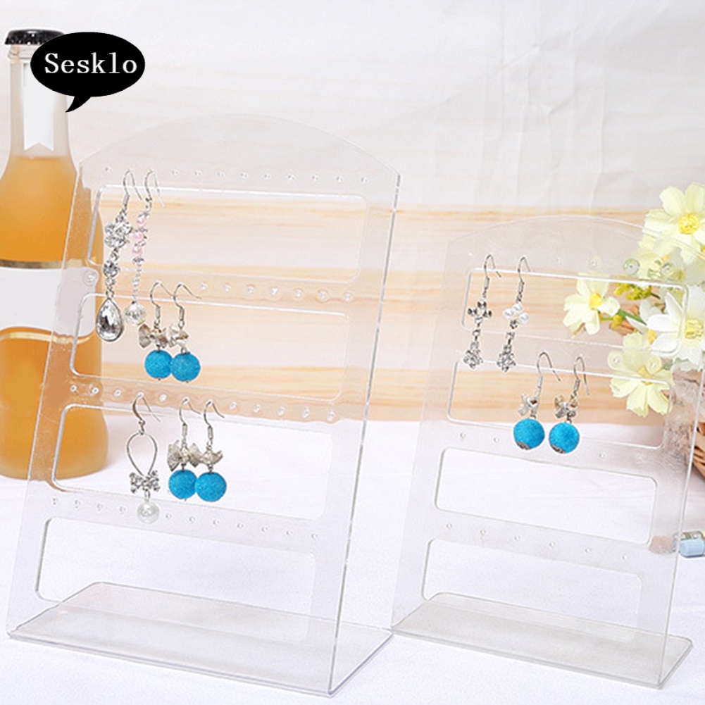 Se Giá Đỡ Trưng Bày Bông Tai Bằng Acrylic 24 / 48 Lỗ Tiện Dụng
