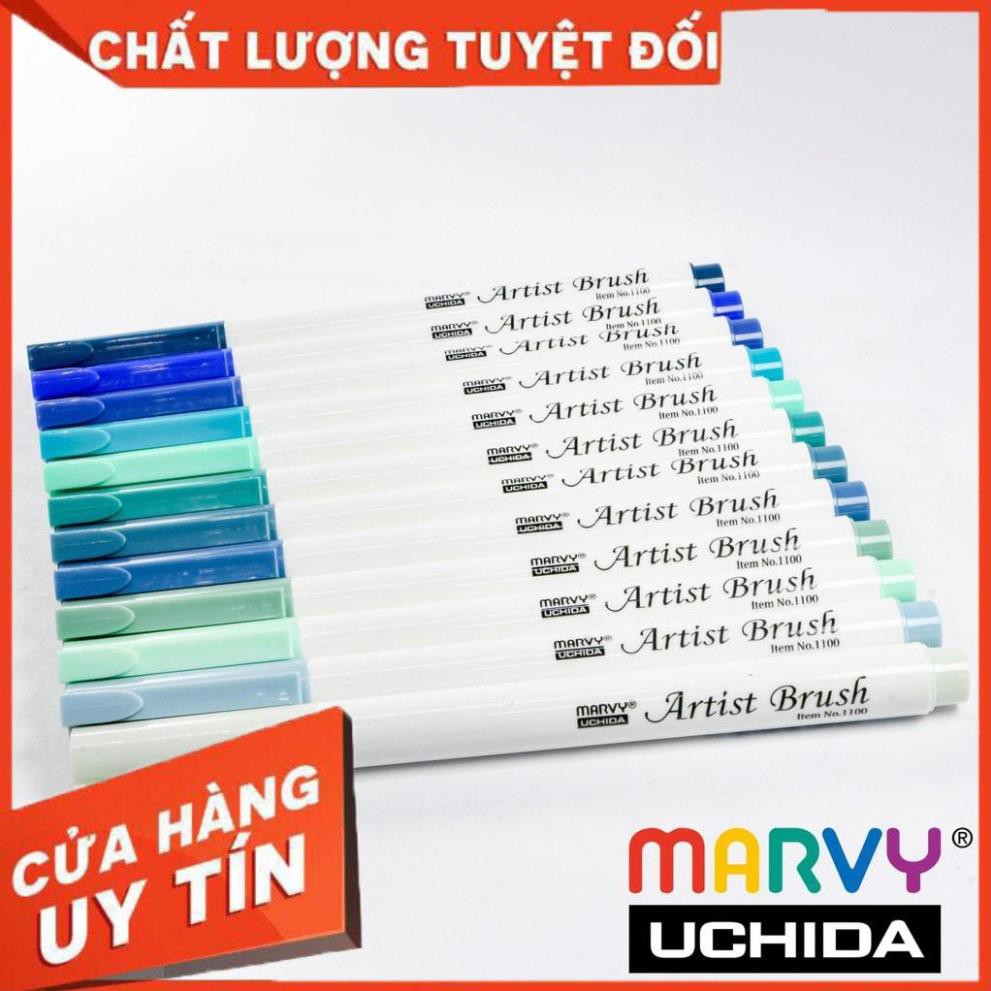 Bút lông họa sĩ Marvy Uchida - Artist Brush (tone Xanh)