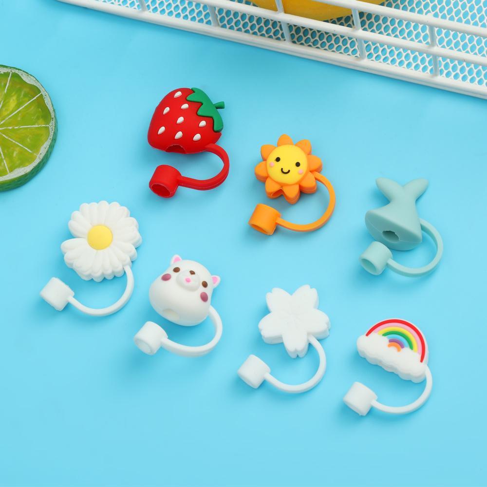 Nắp Đậy Ống Hút Chống Bụi Bẩn / Văng Nước Họa Tiết Hoạt Hình Sáng Tạo