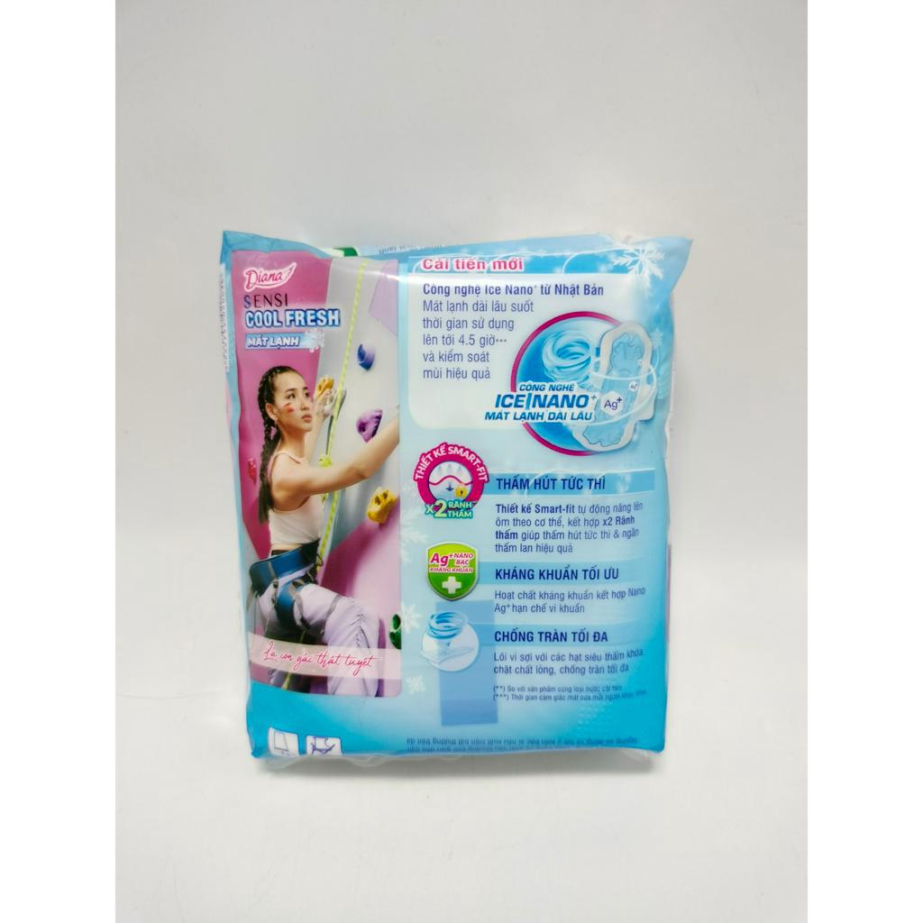 Băng vệ sinh Diana Sensi Cool Fresh siêu mỏng cánh
