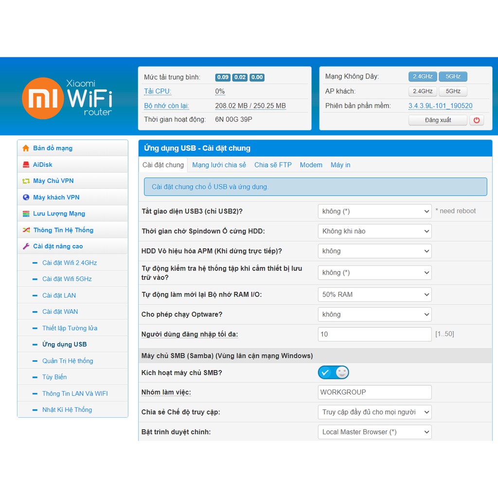 Phát WIFI ROUTER XIAOMI GEN 3G R3G -Tiếng Việt-Rom PDAVAN phiên bản USB3.0, LAN WAN Gigabit, ram 256MB, AC1200