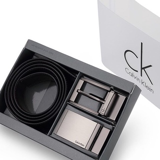 Thắt Lưng CK Fullbox Dây da kèm 2 mặt thắt lưng thay đổi - dây nịt CK nam 2 đầu thay