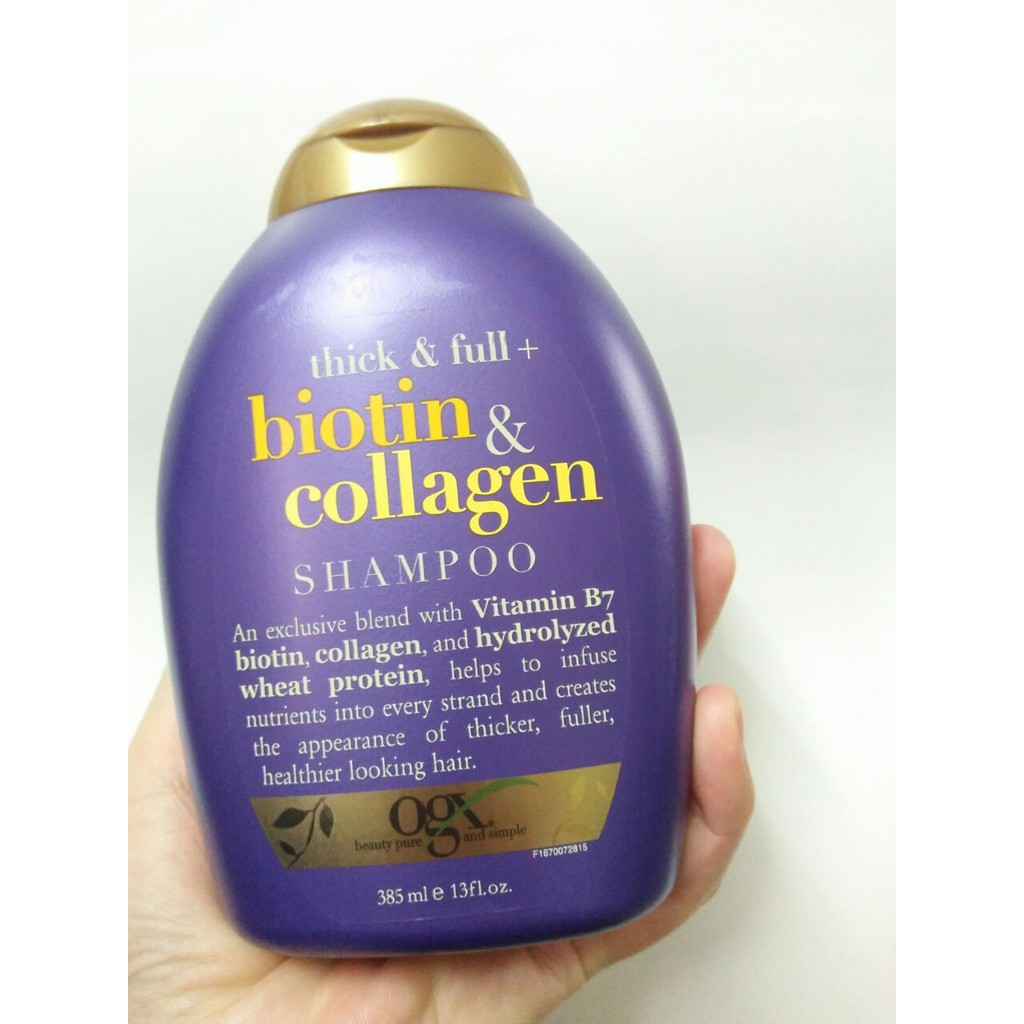 Dầu Gội Xả Biotin Collagen OGX Mỹ 385 ml