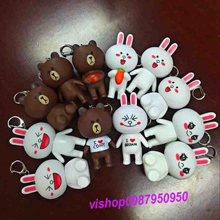 MÓC KHÓA THỎ TRẮNG VÀ GẤU BROWN