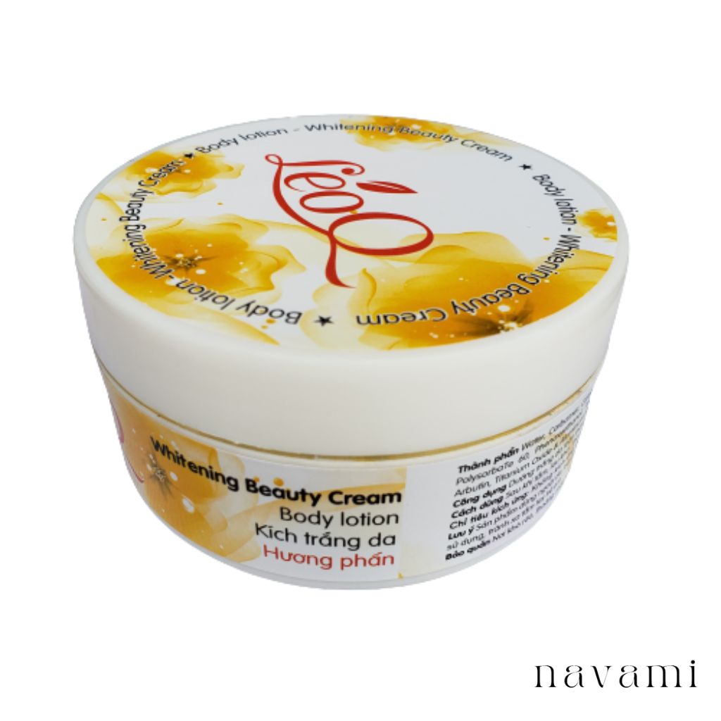 Kem body dưỡng trắng da toàn thân chống nắng LeoQ Whitening Beauty Cream 200ml