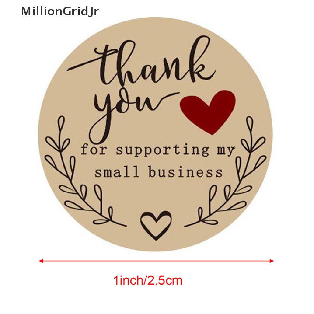 Cuộn 500 Miếng Dán In Chữ Thank you Xinh Xắn