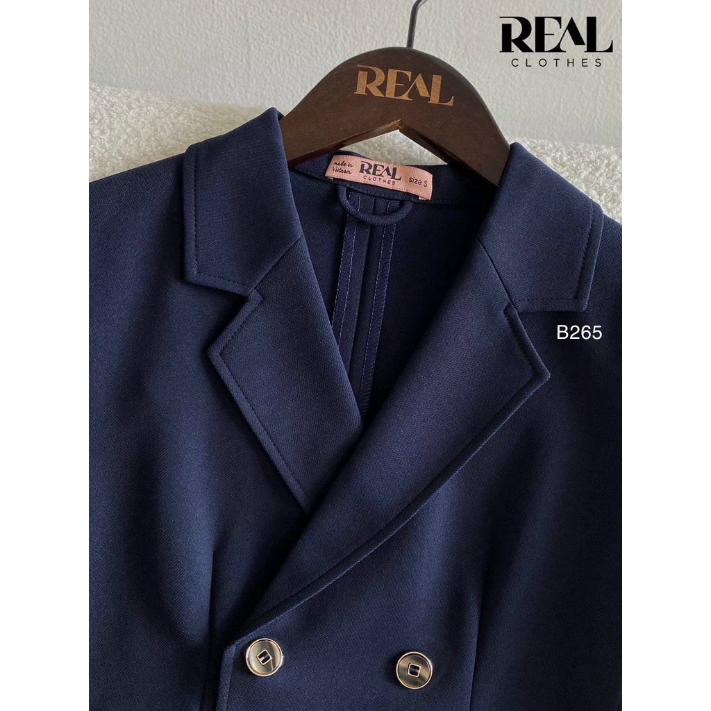 Blazer lisa cindy xanh đen_REAL