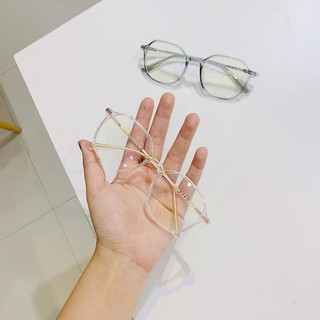 Mắt kính nhựa gọng kim loại màu trắng