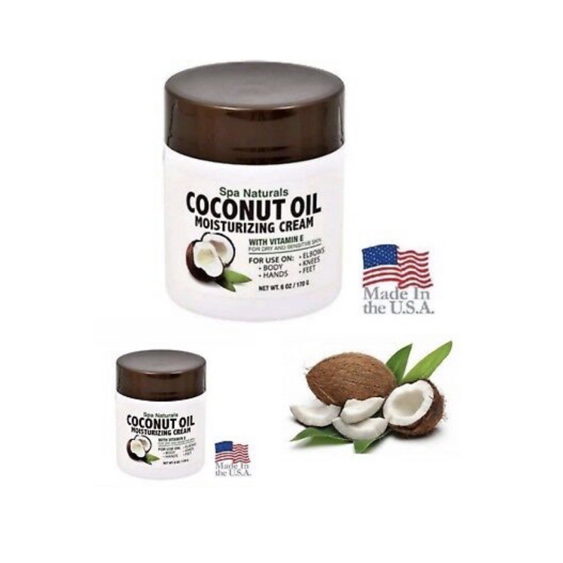 Kem dưỡng ẩm da Spa Naturals Coconut oil 🇺🇸