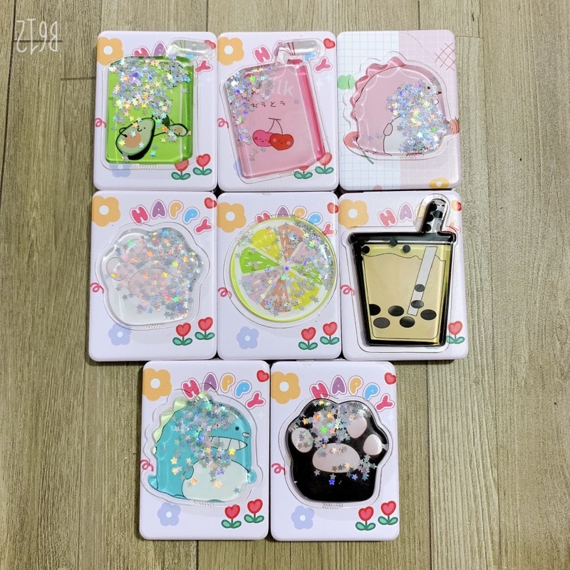 Gương mini 2 mặt siêu xinh hình vuông nước nổi