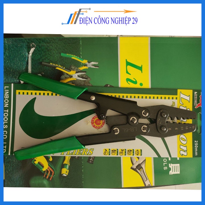 Kìm Bấm Cốt Linbon 350mm LB-25LB đầu cos Từ 1.25 - 10mm, dùng cho nhiều loại cos