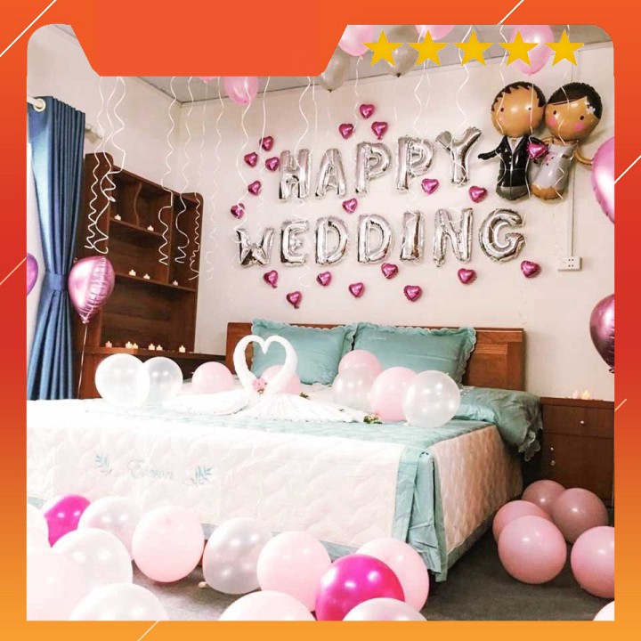 Set abum các sét trang trí phòng cưới phòng tân hôn Happy Wedding nhiều mẫu dễ trang trí